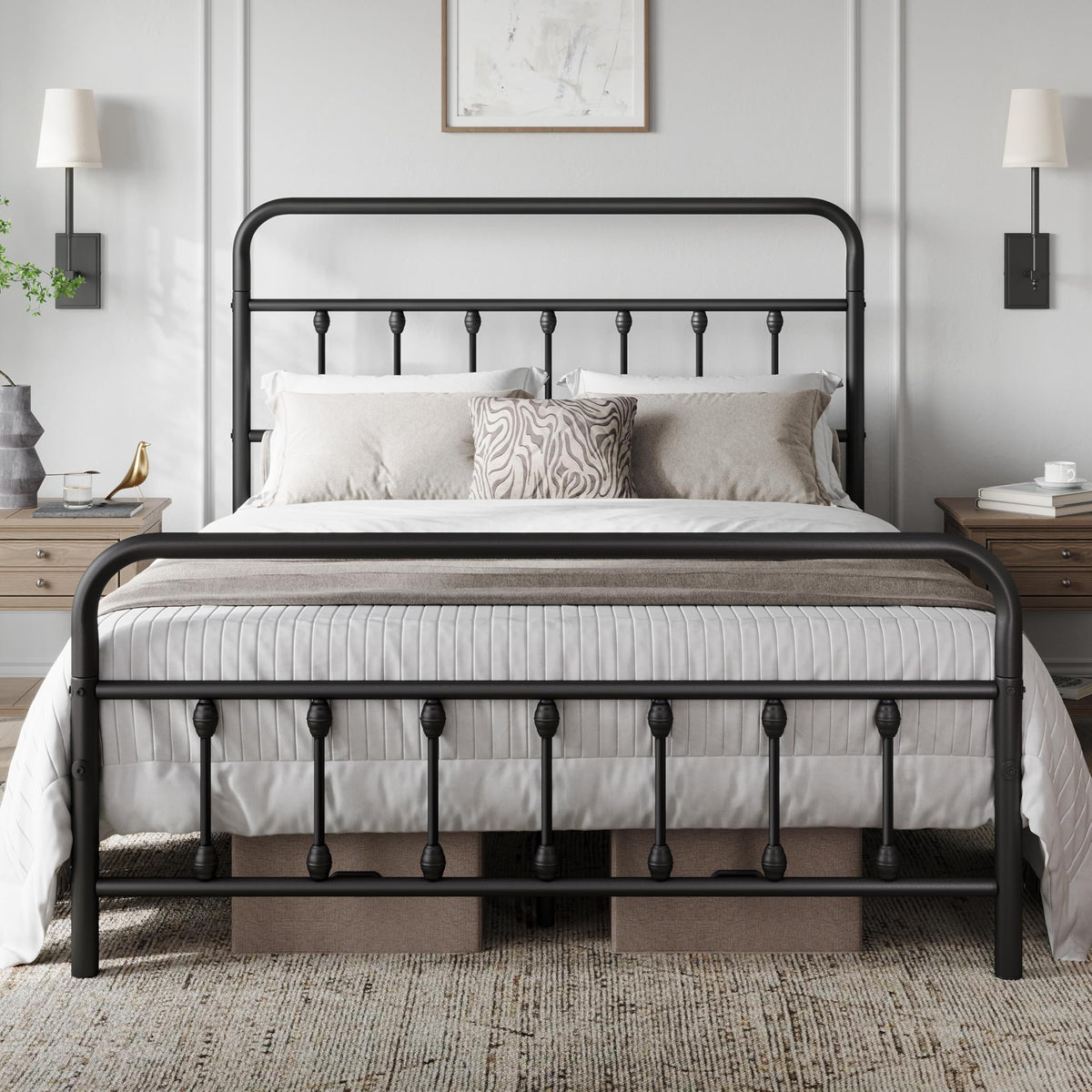 Queen Metal Platform Bed Frame H5629