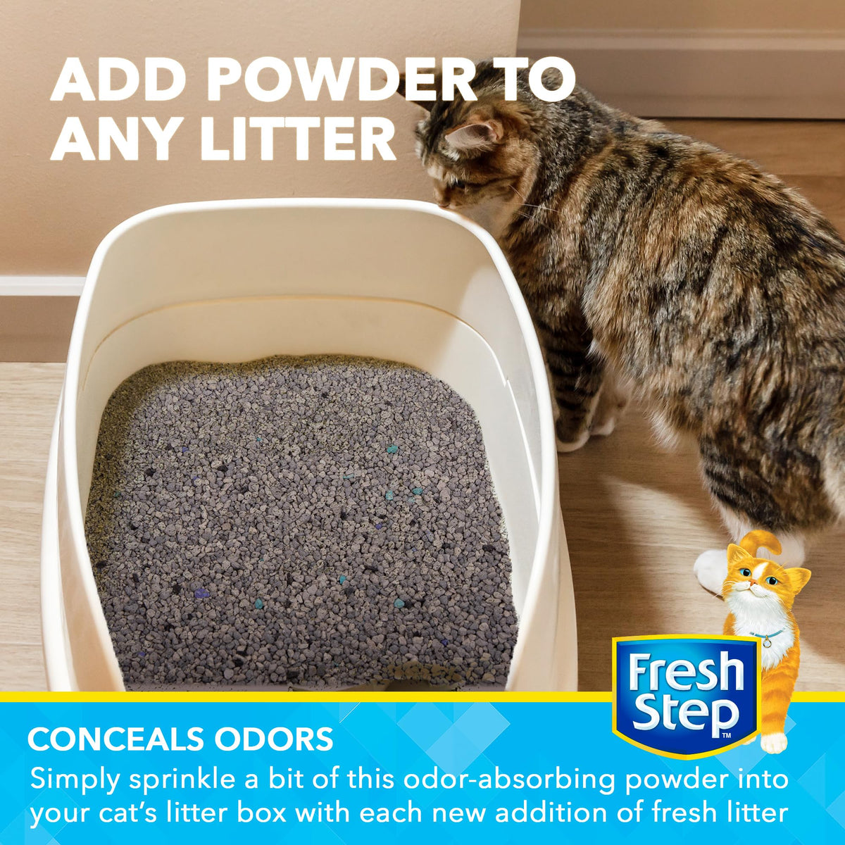 Charcoal Odor Eliminating Cat Litter Box Powder, 15 Oz, 2-Pack L80396