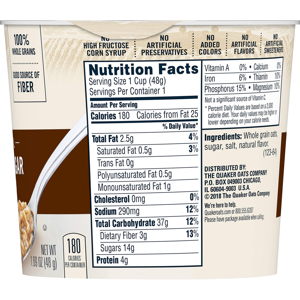 Instant Oatmeal Maple Brown Sugar 1.69 Oz Pack of 5 N767
